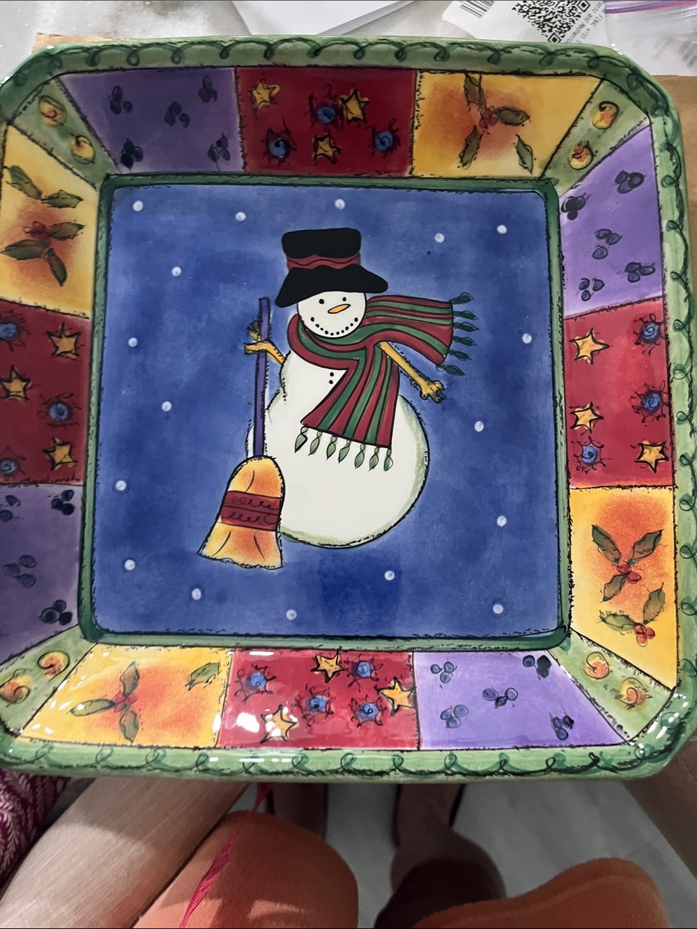 Sango Sweet Shoppe Christmas Large  10.5 x10.5 Candy /Serving Dish NIB